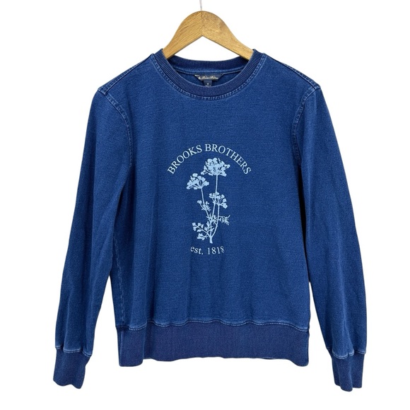 Brooks Brothers Tops - BROOKS BROTHERS Sweatshirt Long Sleeve Blue